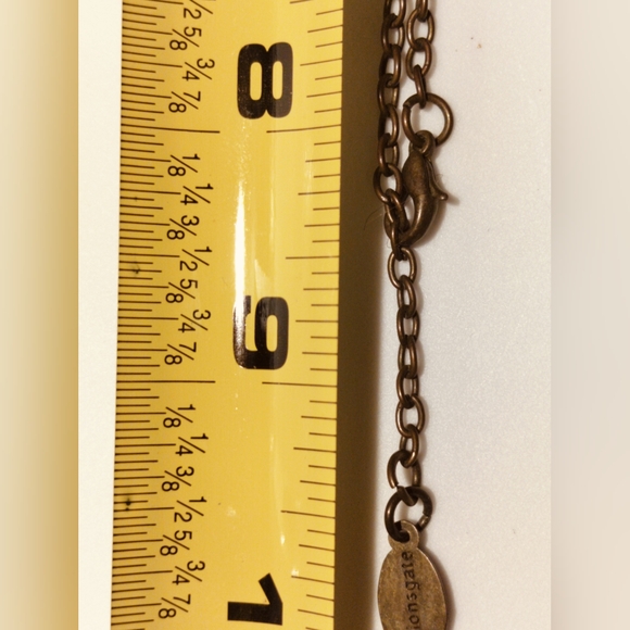 LIONSGATE LGF antiqued brass pendant necklace bird & arrow The Hunger Games - Picture 6 of 6